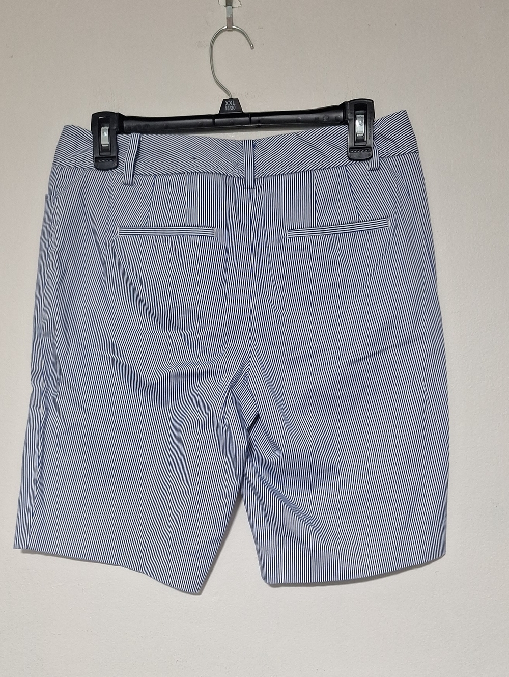 Talbots Women's Chino Shorts Set - Navy, Light Blue Stripe, Cream 3 Pairs - Picture 5 of 8